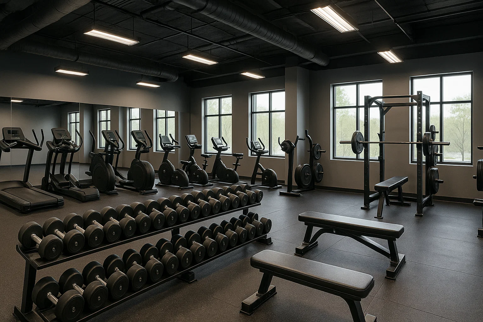 Salle de fitness moderne à Paris